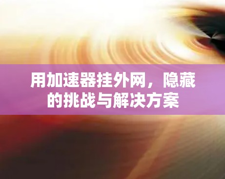 用加速器挂外网，隐藏的挑战与解决方案