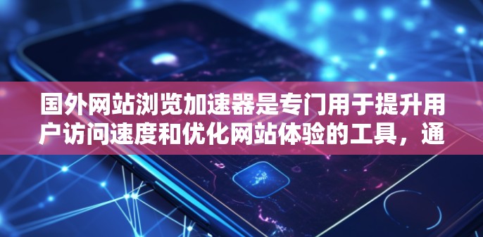 国外网站浏览加速器是专门用于提升用户访问速度和优化网站体验的工具，通常针对那些可能因特定字符或结构问题而影响加载速度的网站。以下是详细的总结