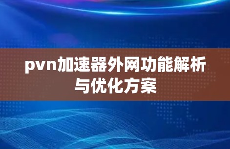 pvn加速器外网功能解析与优化方案