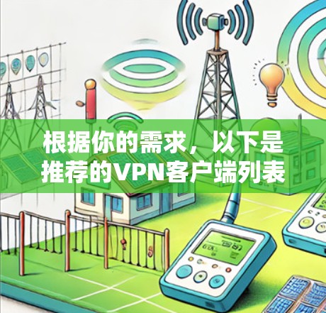 根据你的需求，以下是推荐的VPN客户端列表，涵盖不同的用户类型和需求
