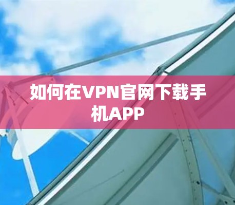 如何在VPN官网下载手机APP