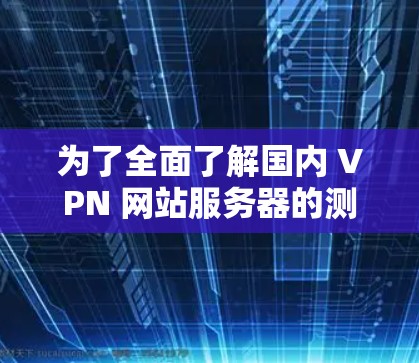 为了全面了解国内 VPN 网站服务器的测速情况,以下是分步的建议